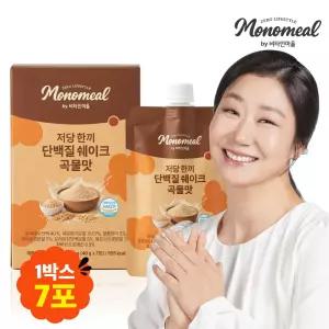 모노밀 저당 한끼 단백질쉐이크 파우치 곡물맛 크런치 40g x 7포
