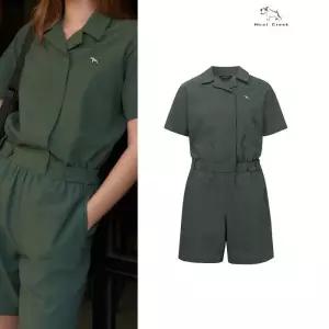 [힐크릭]여성골프웨어 골프원피스 H522 여성 헨리 점프수트 1HCOPMU715DKHAKI_SC