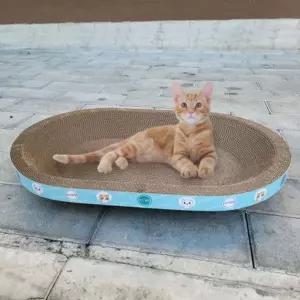 고양이 눕기 편한 특대형 B골 스크래쳐 타원형65cm MAX스크래처 스크레 장난감스크래쳐 스크래 스크레쳐 B