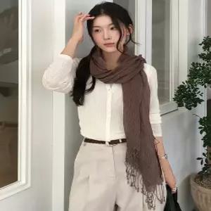 셀렙샵에디션 26SS 프렌치린넨100 네트 스카프 패션 여성스카프 2077623153 62450