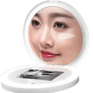 자외선 확인 차단 스마트폰 연결 거울 휴대용 미러 UV 카메라
