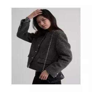 에잇세컨즈 부클 패딩 안감 숏 재킷 애쉬 정장 캐주얼자켓 356111WM54 5877571