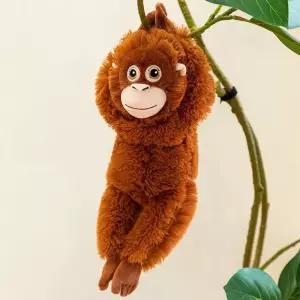 귀여운 오랑우탄 인형 40cm 베이비 우탄이 애착 원숭이 동물 봉제인형 찍찍이 손발