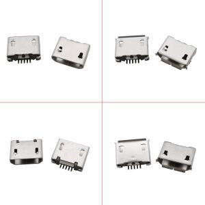 10pcs 마이크로USB 5핀 커넥터 충전 포트 SMD SMT 안드로이드 호환 핸드폰 데이터 소켓 DIY 수리 어댑터