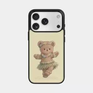 메이드모먼 hula bear 디자인 블랙 맥세이프 범퍼케이스