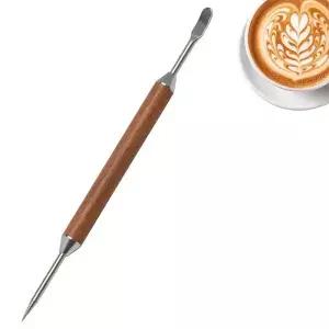 LMETJMA 커피 라떼 아트 펜 스테인레스 스틸 스파이스 카푸치노 풀 니들 장식 미술 Coffe JT291