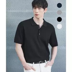 드로우핏 DRAW FIT [서강준 PICK]앤더슨 코튼 폴로 하프 니트 [4color] DFKN6205 3379304
