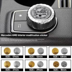 차량용 AMG 배지 엔진 시동 정지 단추 커버 엠블럼 스티커, 벤츠 GLA CLA GLE W176 W246 C117 X156 R172 W2