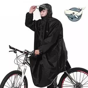 성인용 방수 자전거 우비 안전한 불빛 반사