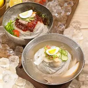늘바른 평양냉면+비빔냉면 반반세트/냉면2kg+동치미육수5봉+매콤볶음양념장35g5봉(총10인분)
