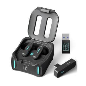 마이크 무선이 탑재된 미들 래빗 SW4 프로 게이밍 이어버드 2.4G 동글 + 블루투스 듀얼 모드 20ms 저지연 PS5 PS4 플레이스테이션 데스크톱 노트북 PC VR과 호환 가능