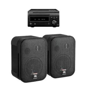 데논 RCD-M41 + JBL Control 1 PRO 미니 하이파이 오디오 세트