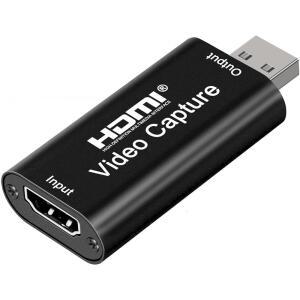 오디오 익스프레스 AXHDCAP 4K HDMI 비디오 캡처 카드, 캠 링크 카드 게임 어댑터 HDMI를 USB 2 0 레코드 장치로 스트리밍, 라이브 방송, 화상 회의, 교육, 게임용
