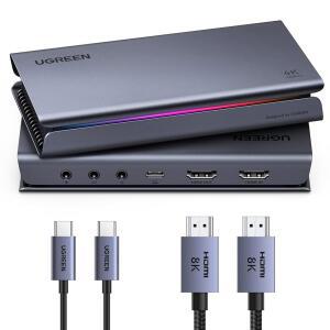 4K 144Hz 비디오 캡처 카드 HDMI를 USB 3 2 Gen 2에 연결하고 마이크와 HDMI 1 루프아웃을 지원하며, 스트리밍 게임 녹화를 위한 저지연 시간은 스위치 / /PC /카메라 /Mac /OBS /XSplit와 호환됩니다