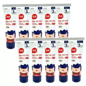 비앤비 에코 키즈 치약 딸기맛(4세이상) 80g x 10개