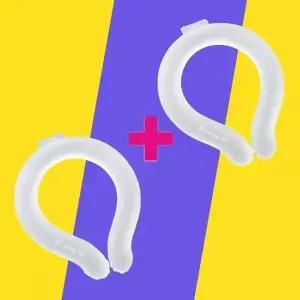[프롬비(주)] 1+1 프롬비 아이스넥 타올 링 목쿨링 아이스팩 얼음목도리 아이스화이트(SLIM+SLIM)