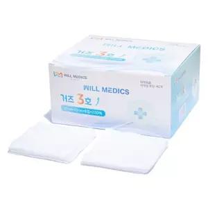윌메딕스 접은거즈 가아제 꺼즈 10CM 200매 3호 8겹