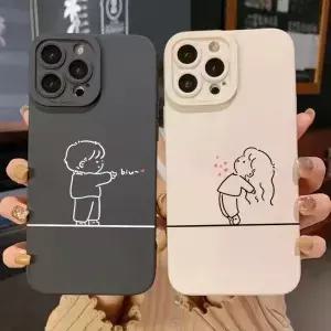 귀여운 커플 패턴 소프트 폰 케이스 삼성 A06 A26 A33 A56 A34 A54 S25 S24 S23 S22 S21 울트라 플러스 FE