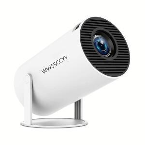 미니 휴대용 프로젝터 4K Wi-Fi 6 BT 홈 업그레이드 HD 지원 휴대폰/PC/TV 회전 [내장 앱] /PS5/노트북 5.2 180 키스톤 화이트 /HDMI 자동 풀 시어터