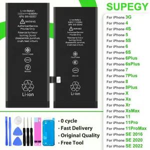 애플 아이폰 호환 3G 3GS 5 6 S 7 플러스 8플러스 X Xr Xs 맥스 11 프로 교체용 배터리 8