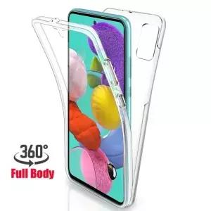 360 전신 투명 케이스 삼성 A51 A71 A52 A53 A54 A55 A56 5G A21S A26 A36 A31 A41 충격 방지 커버 Fundas