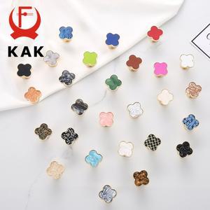 KAK-럭키 클로버 캐비닛 손잡이 및 장식 골드 벽 후크  드레서 모자  가방 걸이  문 하드웨어