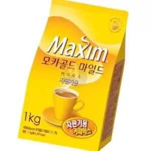 TBZ 맥심 모카골드 마일드 커피믹스 자판기용 1kg 인스턴트커피 리필커피 스틱커피 자판기커피