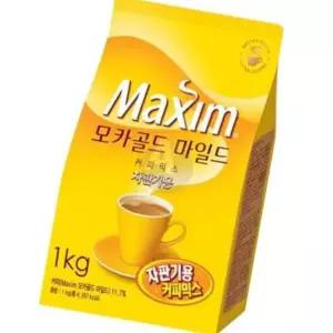 맥심 모카골드 마일드 커피믹스 자판기용 1kg 탕비실