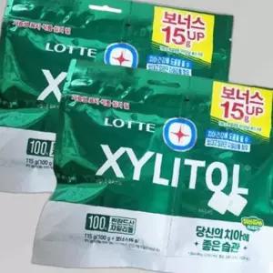 롯데 자일리톨 리필 오리지날 105g 간식 2개 껌