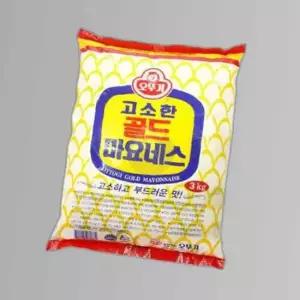 오뚜기 골드 마요네즈 파우치 3Kg 식자재 마요네스 식당용 음식점 파우치마요네즈 고소한 업소용 대용량