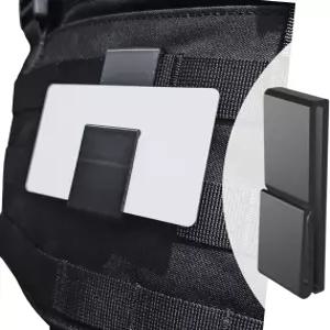 MOLLE ID 홀더 - 신분증 군인 또는 운전면허증용 전술 배지 모든 몰 조끼 듀티 벨트에 적합 카드 클립 장착