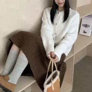 시즈카 클래식 베이직 데일리 가디건 겨울 기모 기본