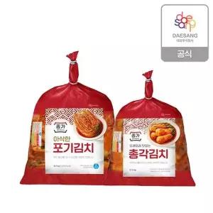 [종가] 아삭한포기김치 4.4kg+총각김치 2.3kg / 총6.7kg_