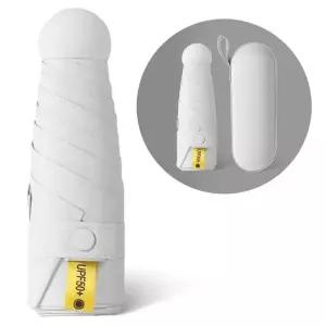 UPF 50+ 마카롱 암막 우산 화이트 초미니 접는 초경량