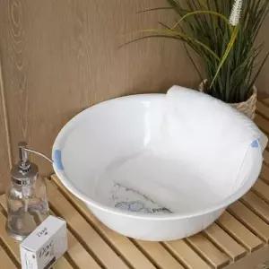 플라워 미우 세수대야 대형 DY-439 플라스 세면 세숫