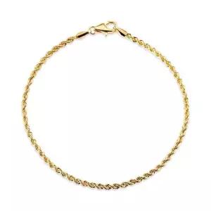 [비앤비골드] 14K 글램 1.8mm 트위스트 이태리 체인 팔찌 IRB40656