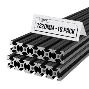 10PCS 48인치 1220mm T 슬롯 2020 3D 프린터 및 CNC DIY용 알루미늄 압출 프로파일 고강도 유럽 표준 선형