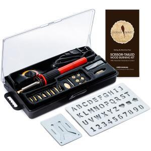 우드 버닝 키트 22PCS, 18개의 팁과 액세서리가 모두 포함된 조절 가능한 온도 펜이 보관 케이스에 들어 있습니다 - 파이로그래피 기술을 마스터하기 위한 완벽한 선물