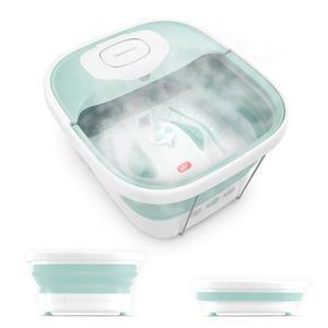 열 부스트 접이식 활력 넘치는 버블 마사지 기능을 갖춘 HoMedics 스마트 스페이스 엘리트 족욕기 3가지 페디큐어 부착물 안전한 목욕 소금 사용 특허받은 안전 잠금 시스템 인체공학적