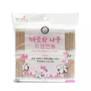 [하프클럽/]귀이개면봉 위생 나무순면 일회용 400개입
