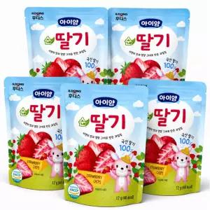아이얌 아기과자 동결건조 과일칩 순딸기 5개