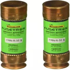 버스만 시리즈 FRN-R 50암페어 퓨즈 250Vac 및 IR 200kA / 125Vdc 소매 팩 - 2피스