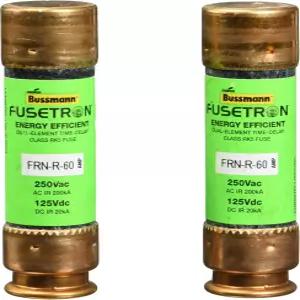 버스만 시리즈 FRN-R 60암페어 퓨즈 250Vac 및 IR 200kA / 125Vdc 소매 팩 - 2피스