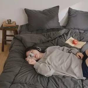린넨엔어너더 Aller Better 솔리드 다운필 차렵이불 세트 Q 이불+베개커버)