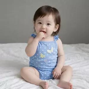 (사이즈 18m)나비자수 민소매수트
