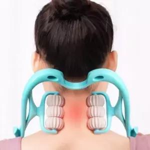 롤링 마사지기 안마기 6구 목마사지기 어깨 뒷목 수동 지압기