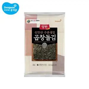 [동원]양반 구운 생김 곱창돌김 전장김 3봉(5장) 2개 (총 6봉)[36023773]