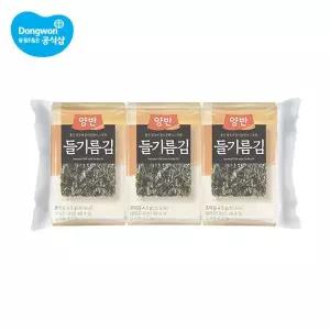 [NS홈쇼핑]양반 들기름김 식탁김 3봉(9장) 12개 (총 36봉)[36023776]