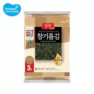 [NS홈쇼핑]양반 참기름김 전장김 3봉(5장) 3개 (총 9봉)[36023779]