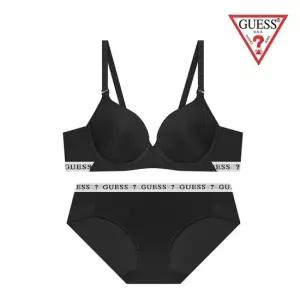 매장정품 게스 언더웨어 선물포장 블랙 노와이어 브라팬티세트 GEWBR162BPBK LE1219278377